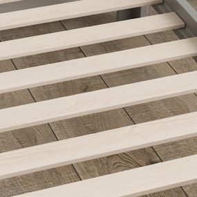 AIYAPLAY Pat Montessori pentru Copii 3-8 Ani, 143,5 x 74,5 cm, cu Bare Laterale Anti-Cădere, Model Norișor din Lemn, Alb | Aosom Romania