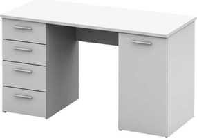 Birou EUSTACH, alb, DTD laminat, 137x60x76 cm