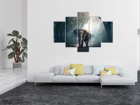 Tablou cu elefant în djunglă (150x105 cm)