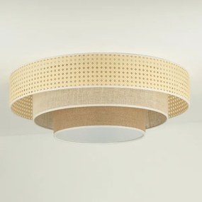Plafonieră LED Duolla LUNETA LED/26W/230V d. 60 cm 4000K ratan/bej