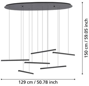 Lustră LED dimabilă pe cablu Eglo 39915 LINDOZA 6xLED/8,4W/230V 3000K