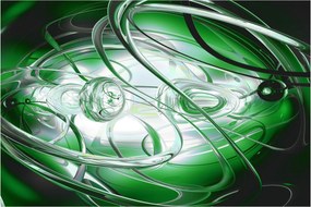 Tabloul abstract verde (90x60 cm)