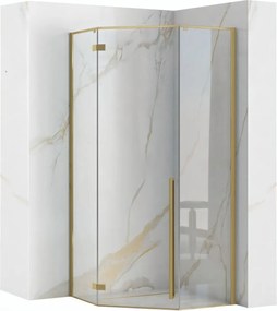 Cabina de dus DIAMOND 100x100 cm BRUSH GOLD
