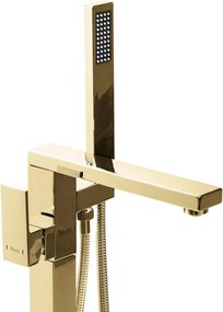 Baterie cada freestanding Rea Tery, auriu lucios