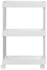 Etajeră pe roți albă din plastic 45x80 cm Mino – Wenko