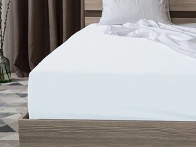 Cearsaf Jersey albastru glaciar 90 x 200 cm