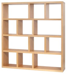 Bibliotecă maro cu aspect de lemn de stejar 150x159 cm Berlin – TemaHome