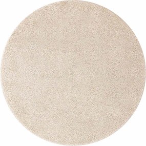 vidaXL Covor Shaggy Antiderapant Crem 120 x 120 cm PP