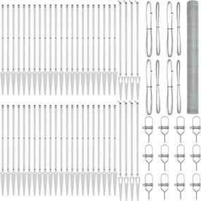 vidaXL Stâlp de gard. Argintiu 100 x 1,6 m (plasare 25 mm) Oțel