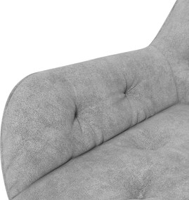 Vinsetto Fotoliu de birou, fotoliu de birou din catifea cu scaun pivotant la 360° reglabil în înălțime, 60 x 61 x 81-91 cm, gri deschis | Aosom Romania