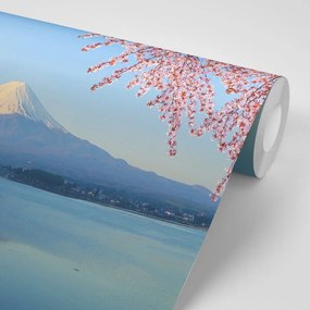 Fototapet autoadeziv vedere din lac la Fuji