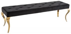 Banca eleganta Modern Barock 170cm, negru / auriu