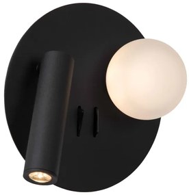 Aplică LED Lucide 77286/02/30 MATIZ 2xLED/3,5W/230V USB negru