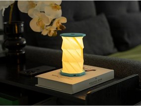 Decorațiune luminoasă albă/turcoaz portabilă cu USB ø 8 cm Twist – Gingko