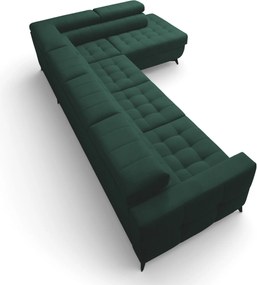 Colțar extensibil Nardo Maxi dreapta - verde catifea Bluvel 78
