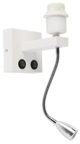 Lampa de perete moderna alba cu brat flexibil - Brescia Combi