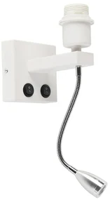 Lampa de perete moderna alba cu brat flexibil - Brescia Combi