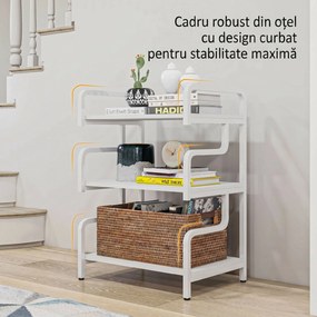 HOMCOM Rafturi de Depozitare cu 3 Niveluri, Rafturi Metalice | Aosom Romania