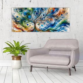 Tablou – Arbore energetic colorat (120x50 cm)