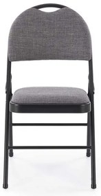Scaun pliabil Dover, gri / negru