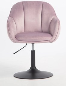 HR2055N Scaun Mov din Catifea cu Bază Neagră