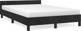 vidaXL Cadru de pat fără saltea, negru, 120x200 cm, catifea