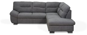 Coltar dreapta extensibil, Toronto, 218 x 262 x 94 cm, lada de depozitare, gri