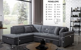 Colțar lemn masiv Extensibil Penelope 260x205cm Personalizabil