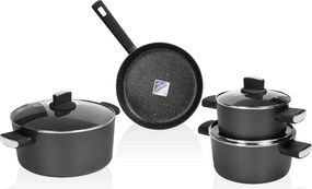 Set de oale Zilan ZLN0959 Negru, cu 7 piese, invelis din marmura si manere fine la atingere