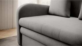 Canapea gri extensibilă cu tapițerie din catifea 130 cm Ario – ELTAP