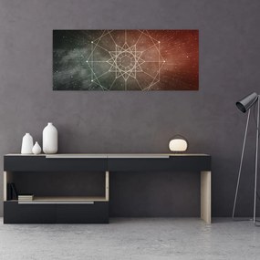 Tablou - Dodecagrama cosmică (120x50 cm)