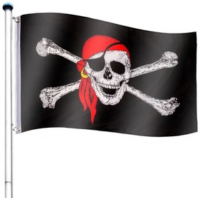 Catarg incl. steag pirat - 650 cm