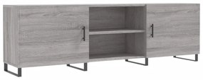 vidaXL Comodă TV, gri sonoma, 150x30x50 cm, lemn compozit