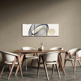 Tablou - Forme geometrice N⁰3 (cu ceas) (90x30 cm)
