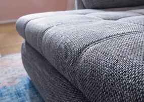 Colțar extensibil dumonde cu ladă de depozitare si sezut confortabil din spuma high-density, Loana Magma Grey 270x185 cm