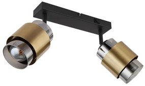 Spot MILLEY 2xE27/40W/230V negru/alamă Globo 15560-2