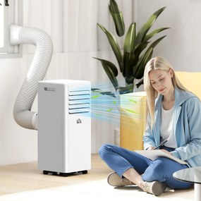 HOMCOM Climatizator Portabil 9000BTU: Răcire, Ventilator, Umiditate, Control Distanță - 20m² | Aosom Romania
