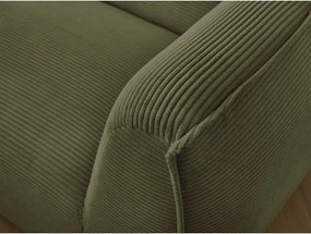 Canapea verde cu tapițerie din catifea reiată 242 cm Giorgia – Bobochic Paris