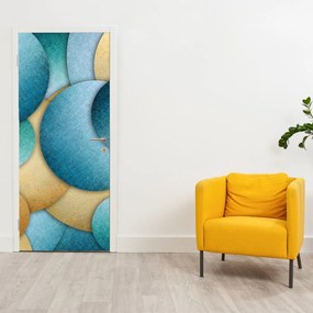 Fototapet pentru ușă - Abstract cercuri (95x205cm)