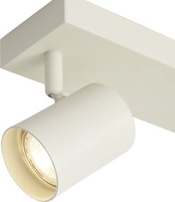 Spot modern de plafon bej cu 2 lumini reglabil - Jeana