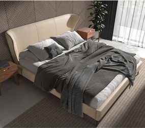Pat dublu tapitat design LUX Cream 180x200cm