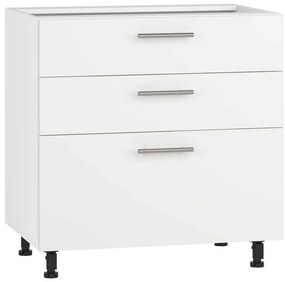 Dulap de jos Vento D3S-80/82, alb mat