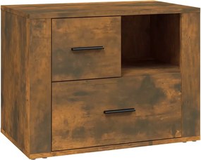 vidaXL Noptieră, stejar fumuriu, 60x36x45 cm, lemn compozit