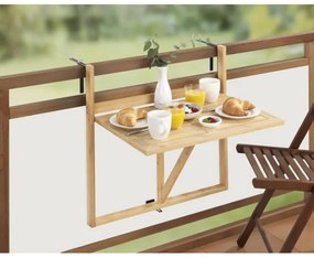 WENKO 69806800 - Masă WAIKIKI 64x65 cm alb/maro