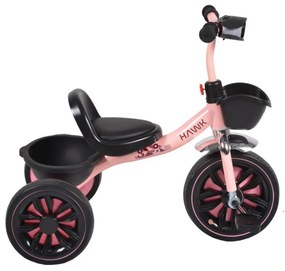 Tricicleta cu pedale NOVOKIDS™ Hawk Trike , Cu melodii si lumini, Doua cosulete pentru jucarii, Max 25 kg, Roti din cauciuc EVA, Cadru metalic, Far