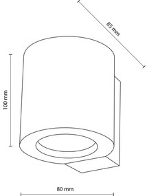 Spot de perete EVE 1xGU10/10W/230V fag