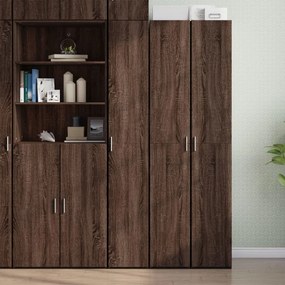 vidaXL Dulap înalt, stejar maro, 30x42,5x185 cm, lemn prelucrat