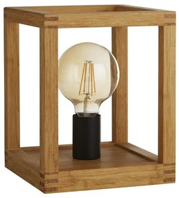 Lampa de masa din lemn design rustic industrial Square