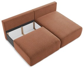 Colțar cărămiziu extensibil/cu spațiu de depozitare (cu colț pe partea dreaptă) Kalena – Makamii