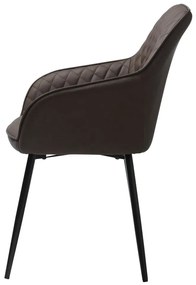 Scaun de dining maro din imitație de piele Milton – Unique Furniture